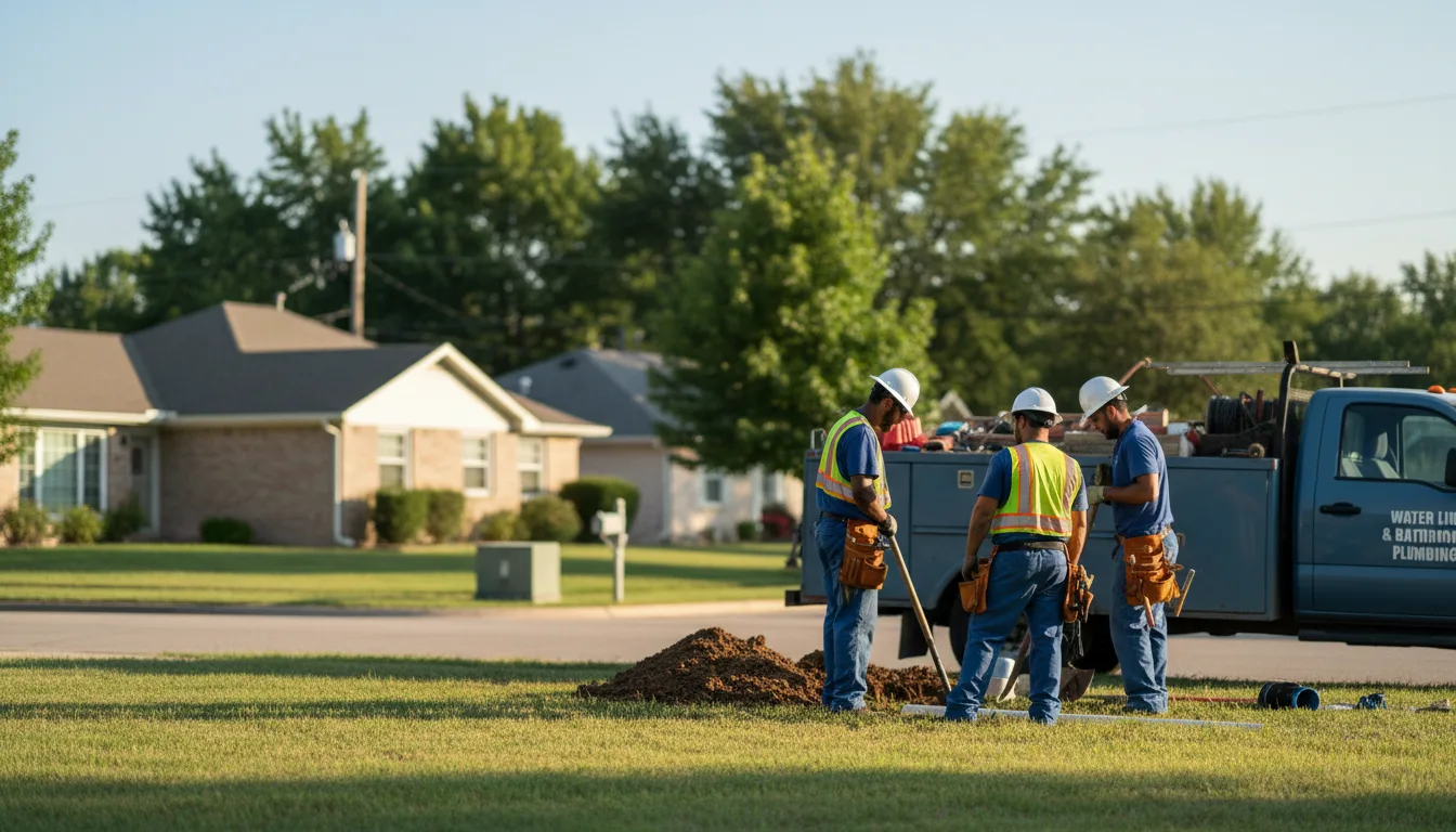 Residential water line and bathroom plumbing service in Clarksburg, MO